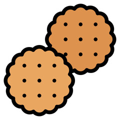 biscuits line icon