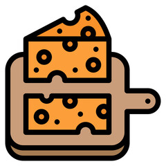 cheese line icon