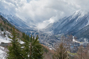 Chamonix-Mont-Blanc town, France