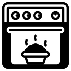 oven glyph icon