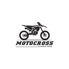 Cross motorcycle logo in silhouette style