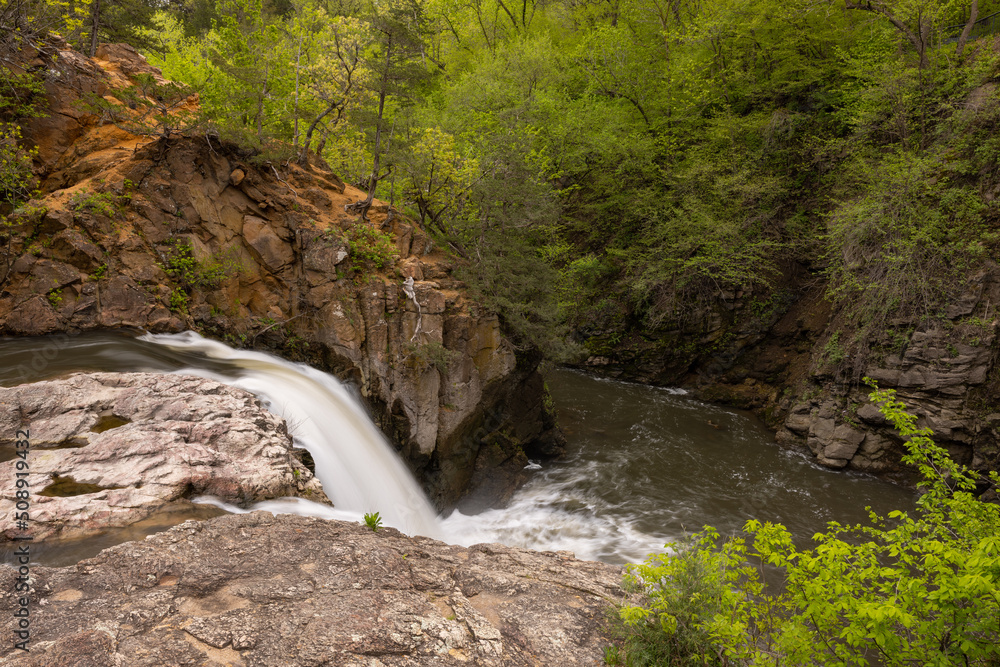 Poster ramsey creek waterfall in spring