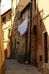 Italy, Tuscany: Foreshortening  of Castagneto Carducci.