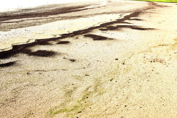 Creative swamp mud background close up