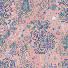 ethnic mandala tribal seamless pattern for textile, creative and attractive design pattern.