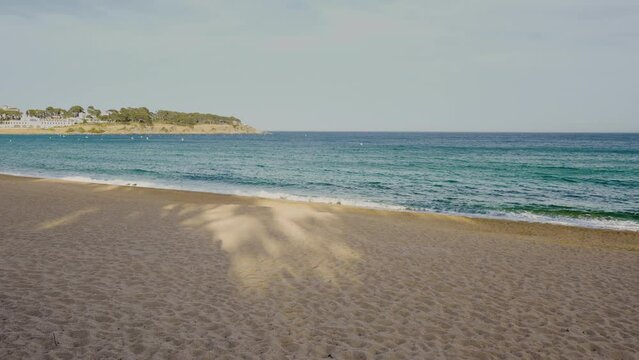 View of San Pol Beach in Costa brava, Spain