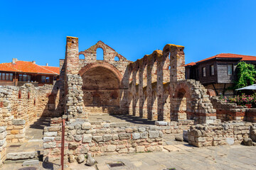 Byzantine Church of Saint Sophia, also known as the Old Bishopric in the old town of Nessebar,...