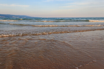 View of the stormy Black sea in Bulgaria