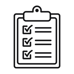 Clipboard line icon. Checklist sign symbol for web site and app design.