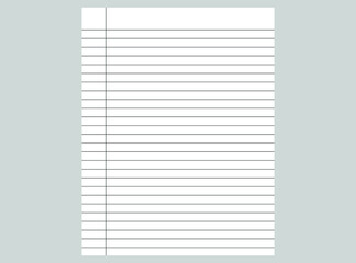 Blank white worksheet exercise book and back to school vector design.