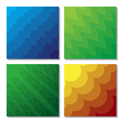 abstract backgrounds of geometric four seasons, vector and illustration