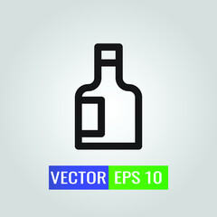 Icon illustration of Bottle icon On White Background - Single high quality outline black style for web design or mobile app.