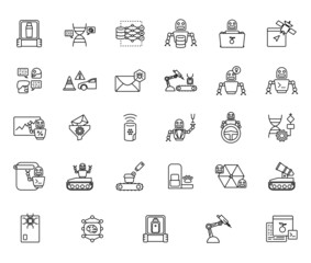 Artificial intelligence in daily life icon logo illustration