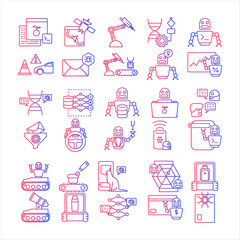 Artificial intelligence in daily life icon logo illustration