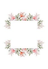 Watercolor of botanical template background vector design