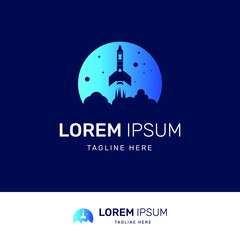 Vape moon logo template. Suitable for cafe business, e-cigarette, vape, vapor and related things