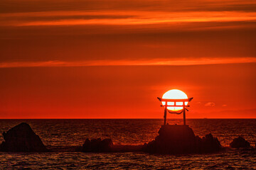 奈多海岸の夜明け（大分県杵築市）