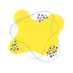 Bright Vector Abstract Background in Blue Yellow Colors. Perfect for Social Media, Banners, Printed Materials etc.