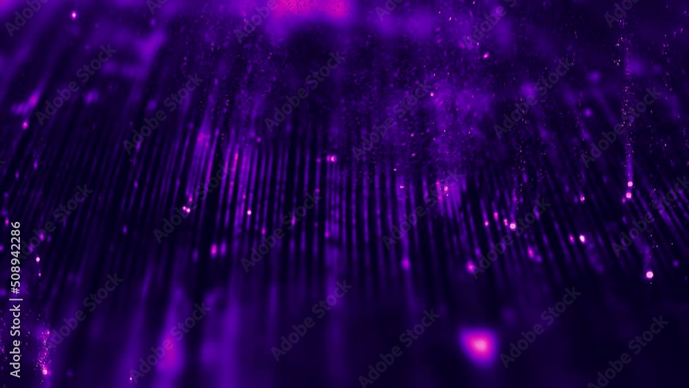 Canvas Prints wave abstract purple wave animation. seamless loop 4k. purple technology background.