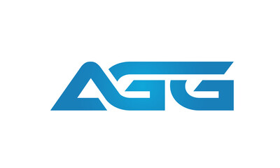 Connected AGG Letters logo Design Linked Chain logo Concept