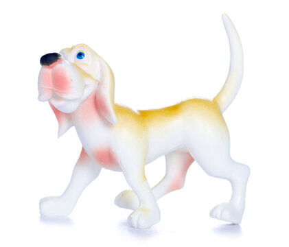 toy figure dog on white background isolation