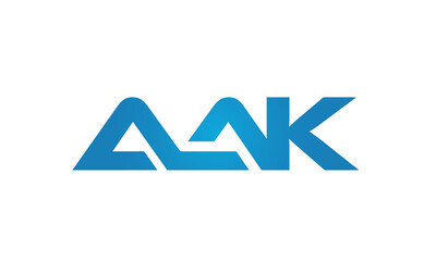Connected AAK Letters logo Design Linked Chain logo Concept