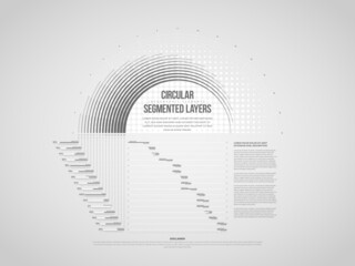 Fototapeta premium Circular Segmented Layers Infographic