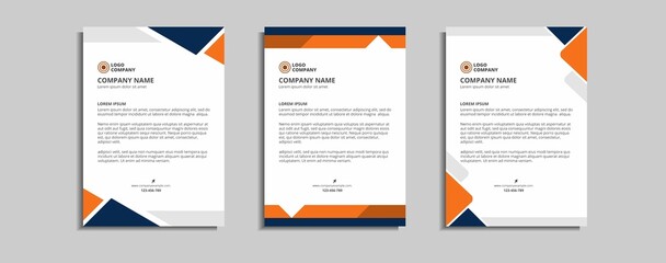 modern corporate letterhead template design