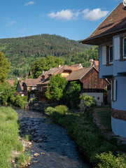 Fototapeta na wymiar River bed in Metzeral, Alsace