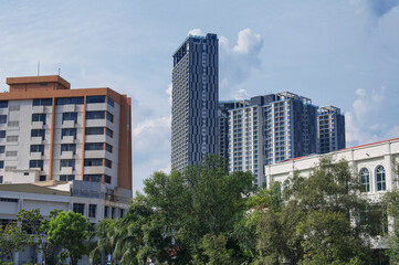 Obraz na płótnie Canvas malacca malaysia cityscape sunny day