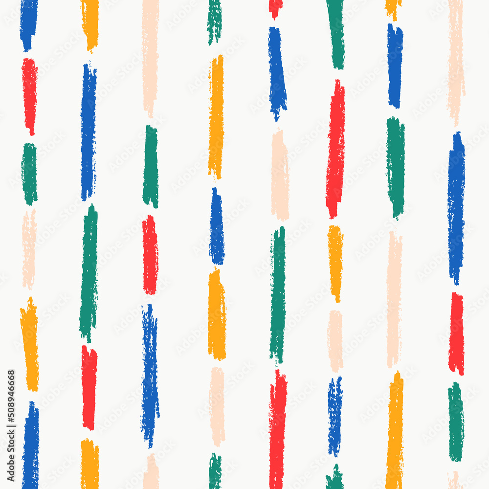 Aufkleber abstract seamless pattern with color hand drawn strokes