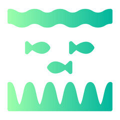 ocean floor gradient icon