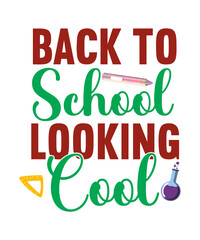 Naklejka premium Back To School SVG Design