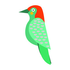 Сute little colorful bird isolated on a white background. cute little colorful bird isolated on white background EPS.
