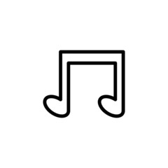 Musical Notation Icon Vector Isolated on White Artboard