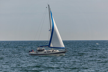 Obraz premium Grenaa, Denmark 23-05-2022 The harbor on the outskirts of the city