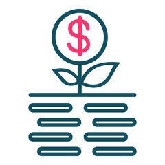 Growth, business, core value icon
