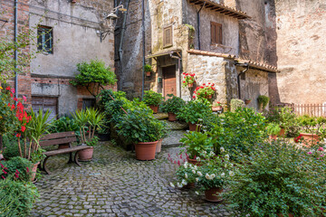 The beautiful little town of Capranica, in the Viterbo Province. Lazio, central Italy.