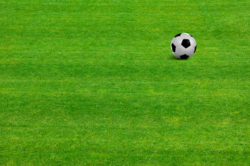 Soccer Fußball auf Fußballrasen
