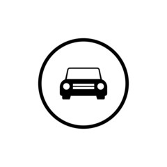 Car Icon Vector Isolated on White Artboard