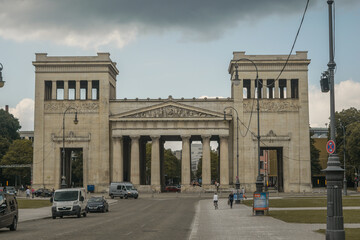 Fototapeta premium Photos of a trip through different European cities, from a tourist's point of view. In the photos you can see famous streets and places in Venice, Madrid, Amsterdam, Florence, Prague, Munich, Berlin, 