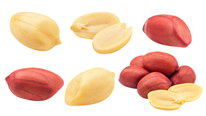 peanut isolated on white background, clipping path, full depth of field