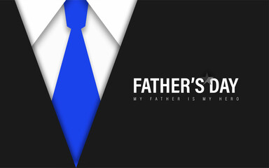Happy Fathers day vector, text illustration greeting card.