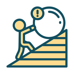 Struggle, effort, challenge icon