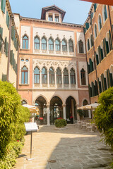 Obraz premium Photos of a trip through different European cities, from a tourist's point of view. In the photos you can see famous streets and places in Venice, Madrid, Amsterdam, Florence, Prague, Munich, Berlin, 