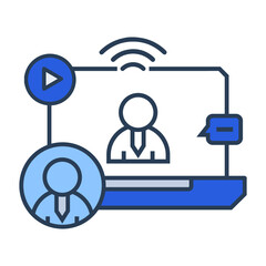 Webinar, chat, conversation icon