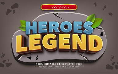 heroes legend text effect