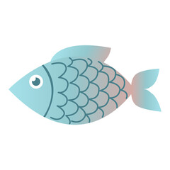 Cartoon animal fish vector isolated object illustration