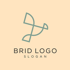 bird logo design line art style.