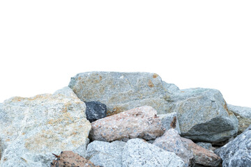 Big rock isolated on white. This has clipping path.